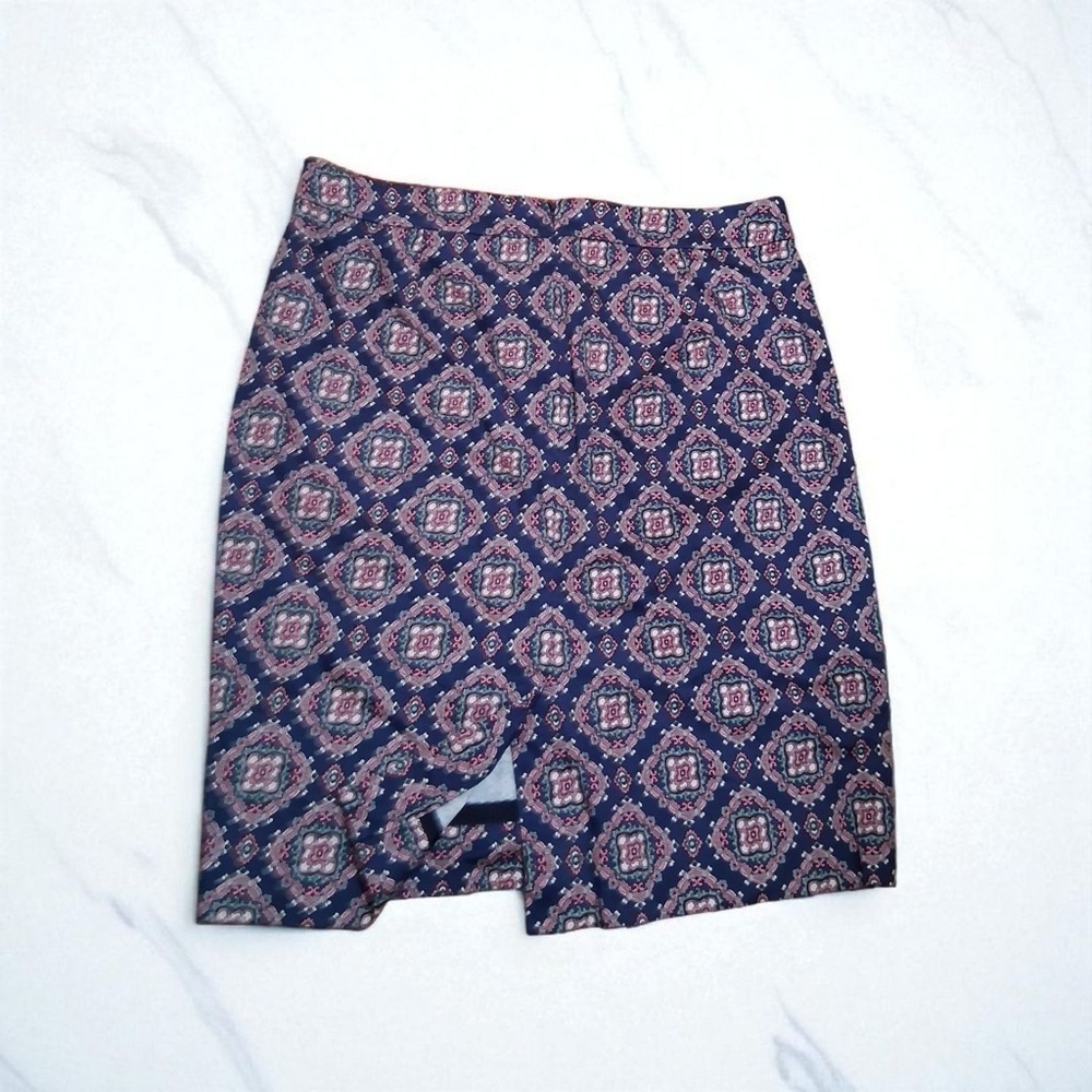 EUC J. Crew Sz. 10 Mandela Printed The Pencil‎ Skirt - Picture 7 of 7